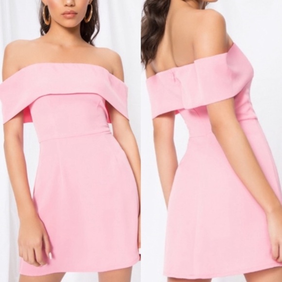 REVOLVE Dresses & Skirts - By the Way. x Revolve Audrey Barbie Pink Off the Shoulder Bardot Dress NWT
